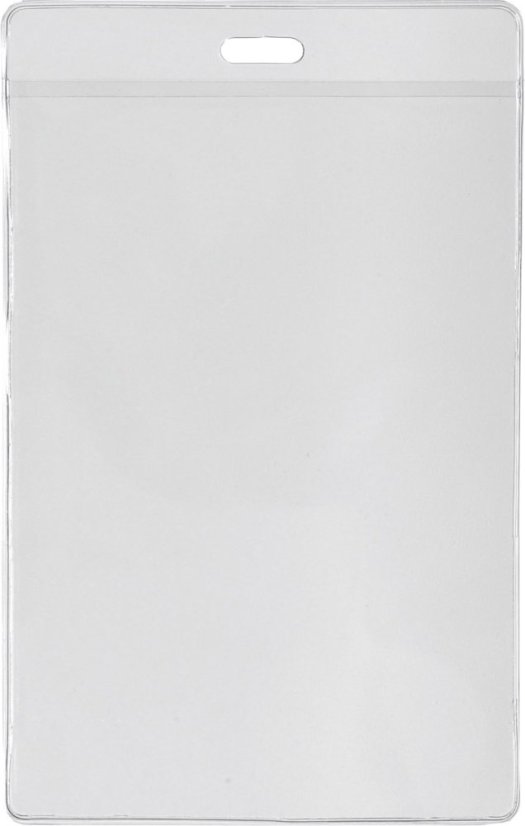 Visačka na výšku s dvěma kapsami - měkké PVC