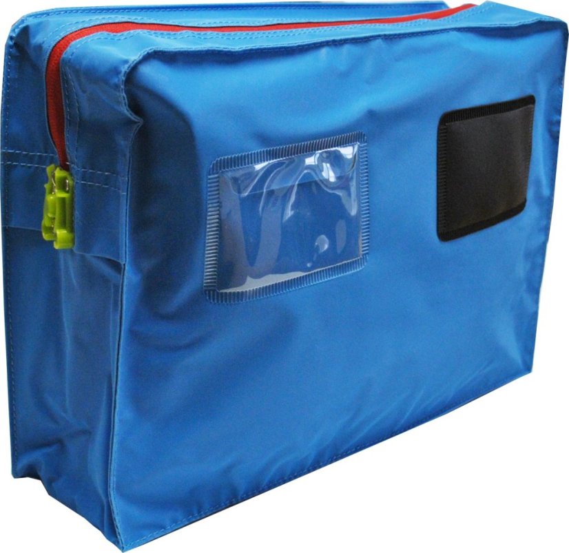 Bezpečnostní vak ZG1E 350 x 260 x 100 mm se zpevněnou zadní stěnou - Barva materiálu: Modrý