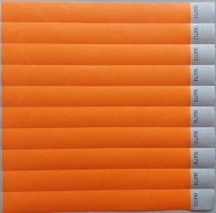 ID náramek TYVEK - TYV17- neon oranžová