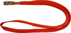Šňůrka na krk dutá - 10 mm, krokodýlek KR, VS, červená Č