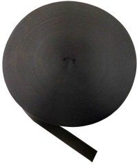 Šňůrka plochá 25 mm - černá  "M"