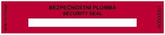 Fóliová plomba NTW 9030 červená + bílý proužek