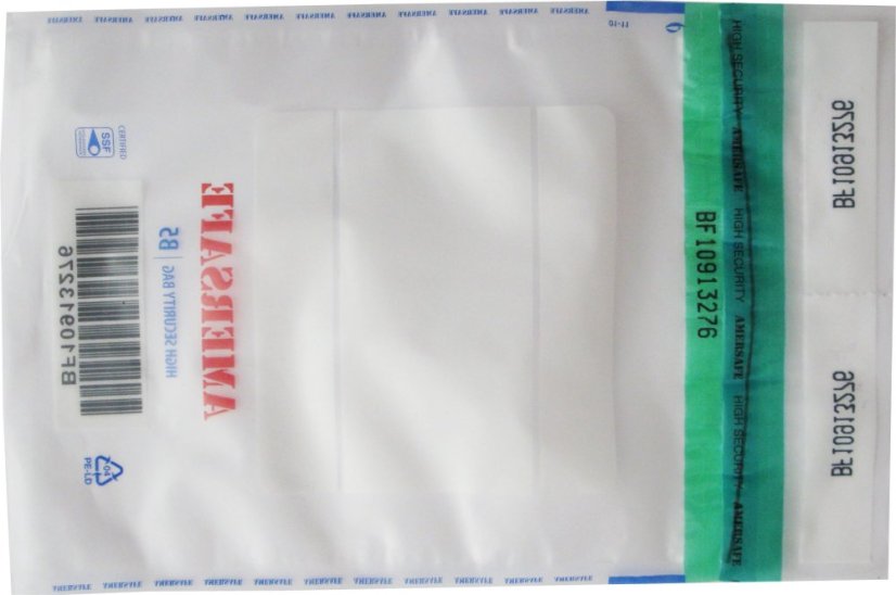 Bezpečnostní obálka - AMERSAFE B5 coex NEW STANDARD - transparentní