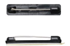 Konferenční špendlík - samolepicí 38 mm - černý