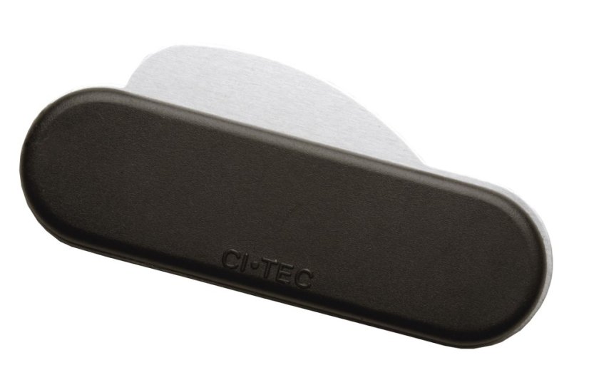 Jmenovka oválná - plast-kov s okénkem