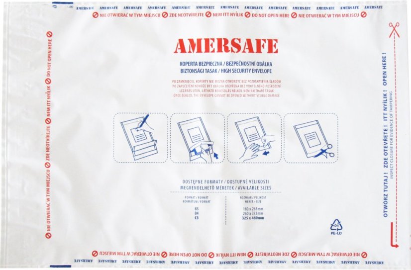 Bezpečnostní obálka - AMERSAFE B4AM coex NEW STANDARD