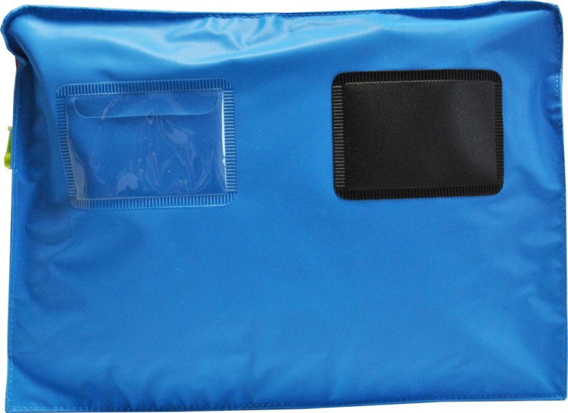 Bezpečnostní vak ZG1E 350 x 260 x 100 mm se zpevněnou zadní stěnou - Barva materiálu: Modrý