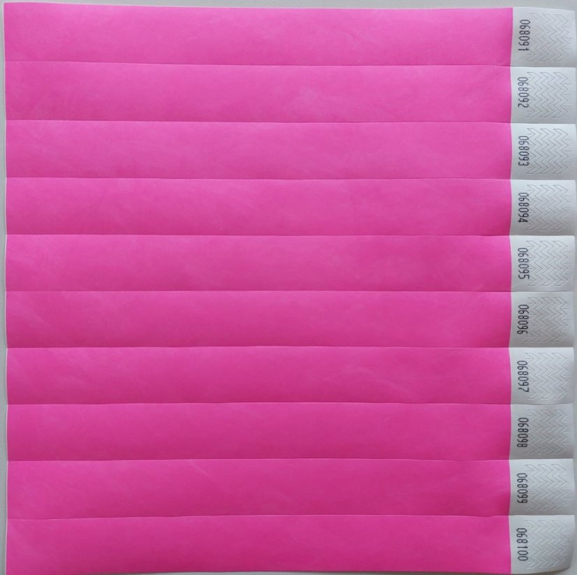 ID náramek TYVEK - TYV02 - neon růžová