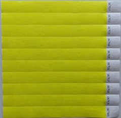 ID náramek TYVEK - TYV04 - neon žlutá