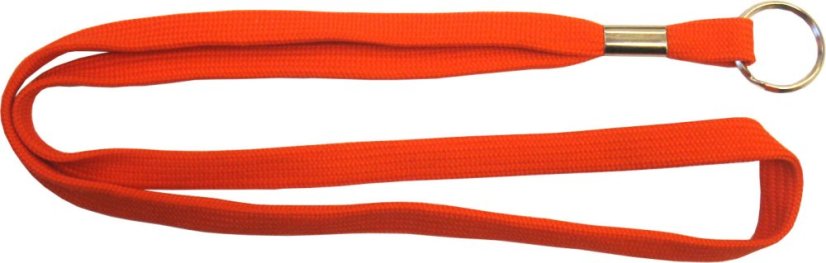 Šňůrka na krk dutá - 10 mm, kroužek K20, VS, červená Č - Barva šňůrky: červená