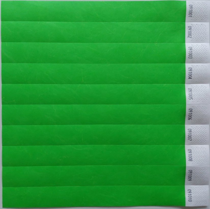 ID náramek TYVEK - TYV15 - neon zelená