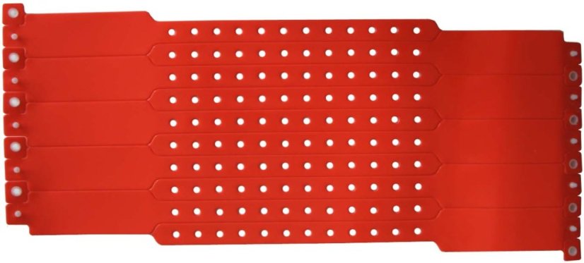 ID náramek - neon red BVP 725 - červená lesklá SUNFIRE