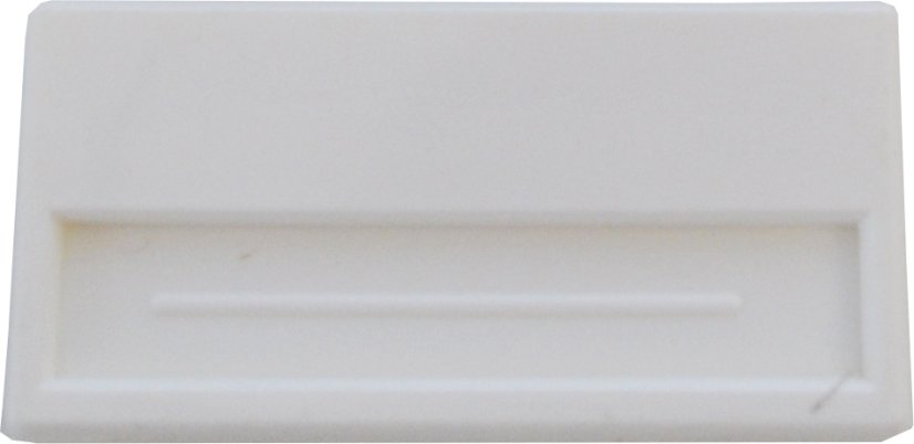 Jmenovka - tvrdý plast s okénkem - bílá