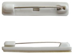 Konferenční špendlík - samolepicí 37 mm - bílý