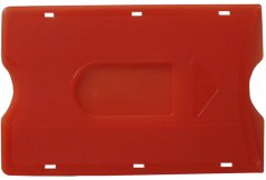 Pouzdro mléčný polypropylen červené 90 x 57mm - palcový výsek - doprodej