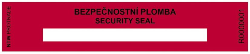 Fóliová plomba NTW 9030 červená + bílý proužek