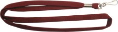 Šňůrka na krk dutá - 10 mm, otočná karabina OT10, VS, vínová Č