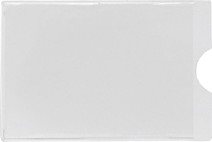 Pouzdro měkké PVC 92 x 62mm - transparentní, palcový výsek