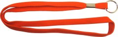 Šňůrka na krk dutá - 10 mm, kroužek K20, VS, červená Č