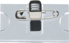 Visačka na šířku - tvrdý plast + klip-špendlík, 50 x 25 mm