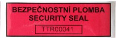 Fóliová plomba TT 9030 červená s potiskem, číslování