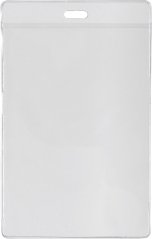 Visačka na výšku s dvěma kapsami - měkké PVC