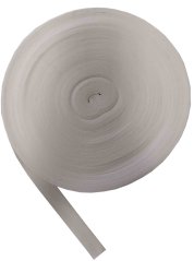 Šňůrka plochá 25 mm - bílá "M"