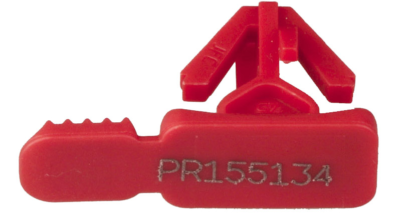 Plomba plastová k bezpečnostním boxům INTEGRA - číslovaná - Barva: Modrá