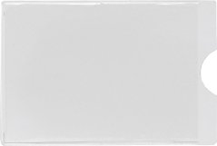 Pouzdro měkké PVC 92 x 62mm - transparentní, palcový výsek