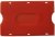 Pouzdro mléčný polypropylen červené 90 x 57mm - palcový výsek - doprodej