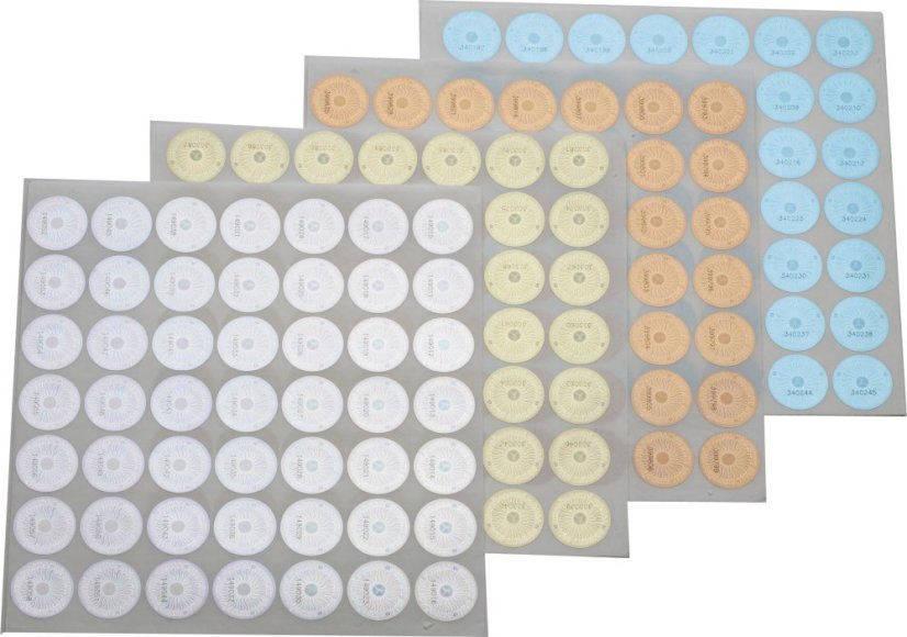 Bezpečnostní samolepicí hologram - kulatý - Barva: Jakákoliv