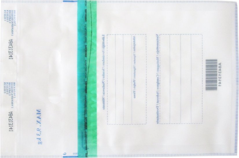 Bezpečnostní obálka - AMERSAFE taška 9,3 kg průhledná - Coin Bag 9,3