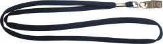 Šňůrka na krk dutá - 10 mm, otočný krokodýlek KR12, VS, modrá námořnická Č