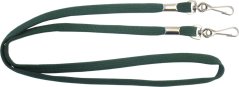 Šňůrka na krk dutá - 10 mm, 2x otočná karabina OT10, 2x VS, zelená Č