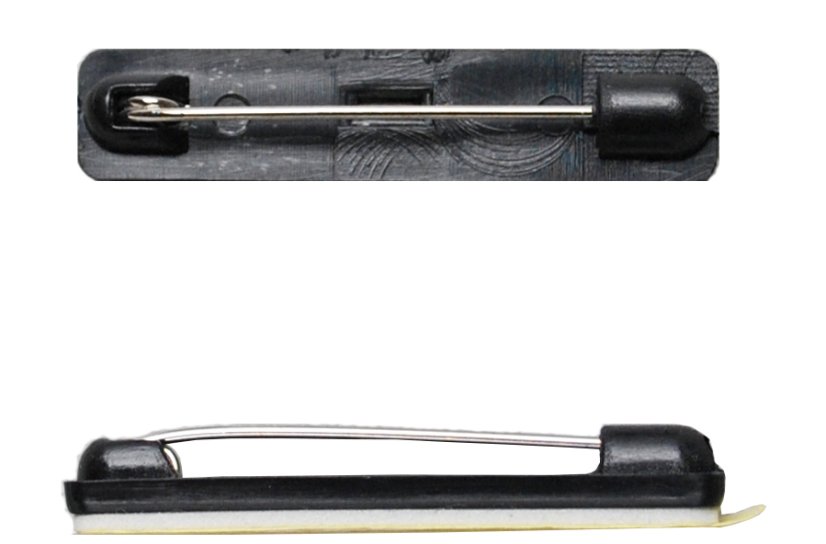 Konferenční špendlík - samolepicí 38 mm - černý