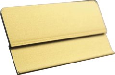 Jmenovka z eloxovaného hliníku s okénkem - zlatá