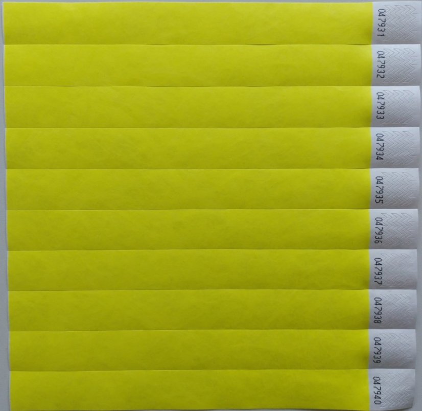 ID náramek TYVEK - TYV04 - neon žlutá