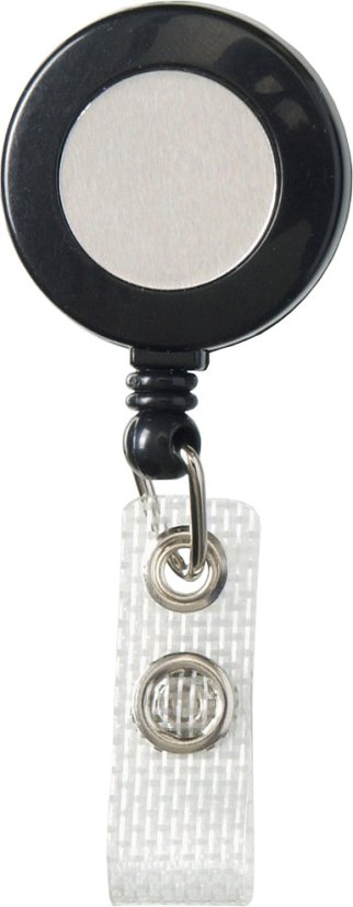 Naviják - černý - stříbrný střed